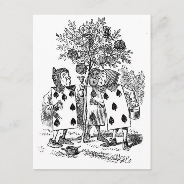 Alice im Wunderland Card Soldiers Postkarte (Vorderseite)
