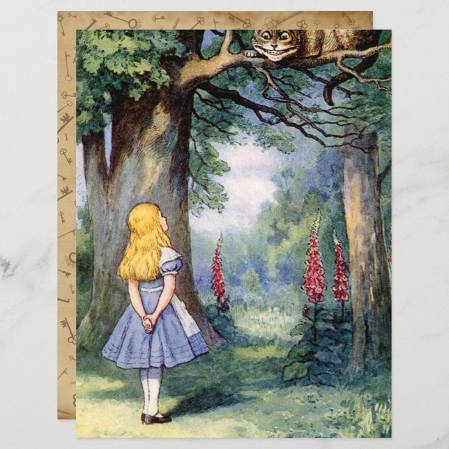 Alice im Wunderland, Cat Scrapbook Cheshire (Vorne/Hinten)