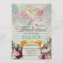 Alice im Wunderland Chalkboard Geburtstag