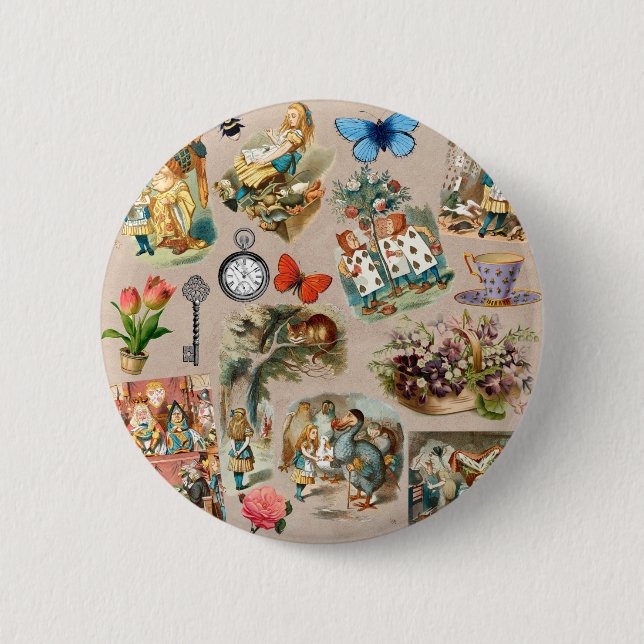 Alice im Wunderland Cheshire Cat Characters Button (Vorderseite)