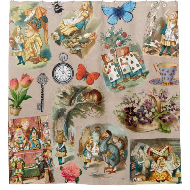 Alice im Wunderland Cheshire Cat Characters Duschvorhang (Vorderseite)