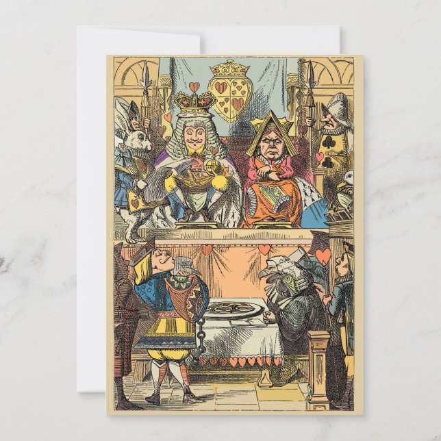 Alice im Wunderland Cheshire Cat Characters Einladung (Rückseite)