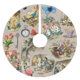 Alice im Wunderland Cheshire Cat Characters Polyester Weihnachtsbaumdecke