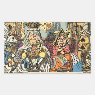 Alice im Wunderland Cheshire Cat Characters Rechteckiger Aufkleber