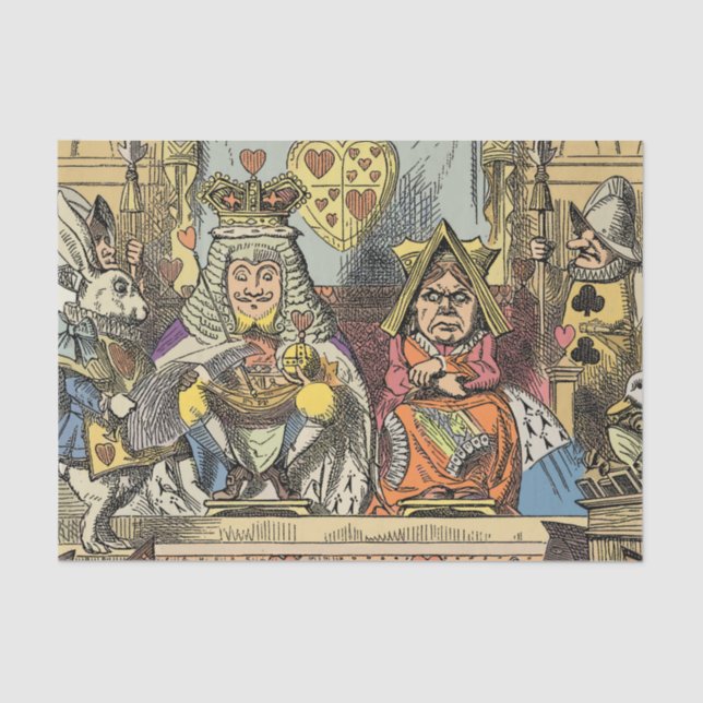 Alice im Wunderland Cheshire Cat Characters Seidenpapier (Vorderseite)