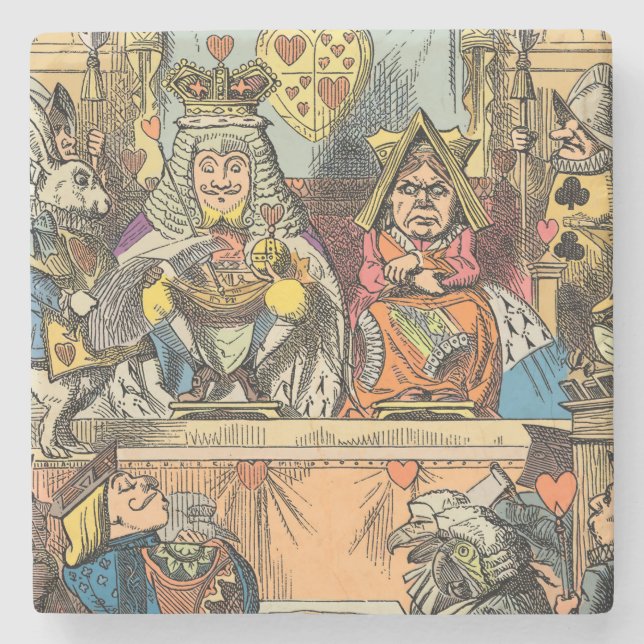 Alice im Wunderland Cheshire Cat Characters Steinuntersetzer (Vorderseite)