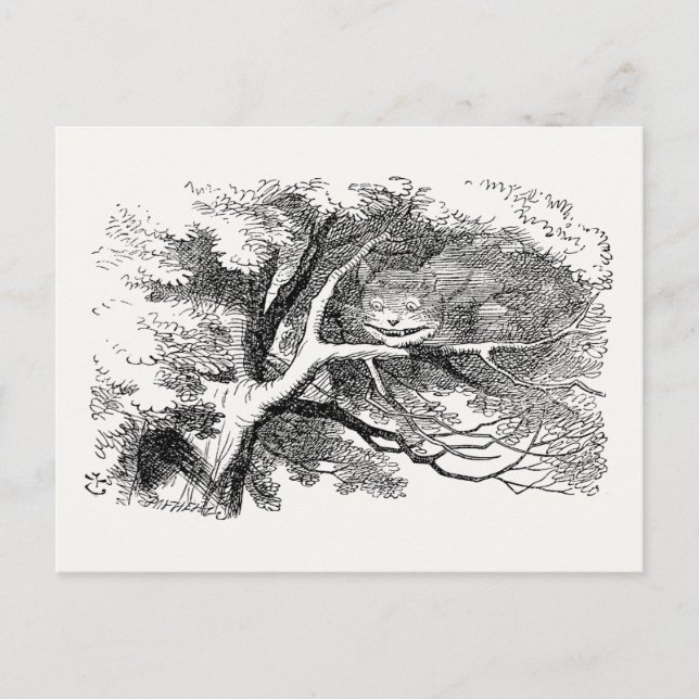 Alice im Wunderland - Cheshire Cat Fading to Smile Postkarte (Vorderseite)