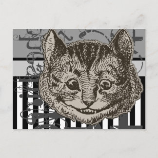 Alice im Wunderland Cheshire Cat Grunge Postkarte
