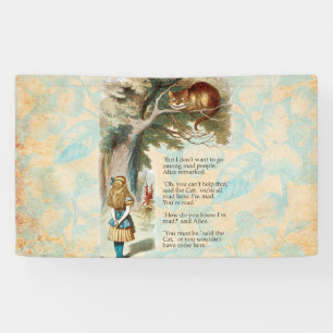 Alice im Wunderland Cheshire Cat Mad Banner