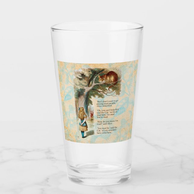 Alice im Wunderland Cheshire Cat Mad Glas (Vorderseite)