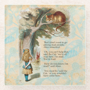 Alice im Wunderland Cheshire Cat Mad Glasuntersetzer
