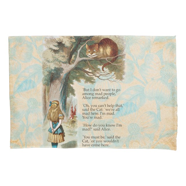 Alice im Wunderland Cheshire Cat Mad Kissenbezug (Vorderseite)