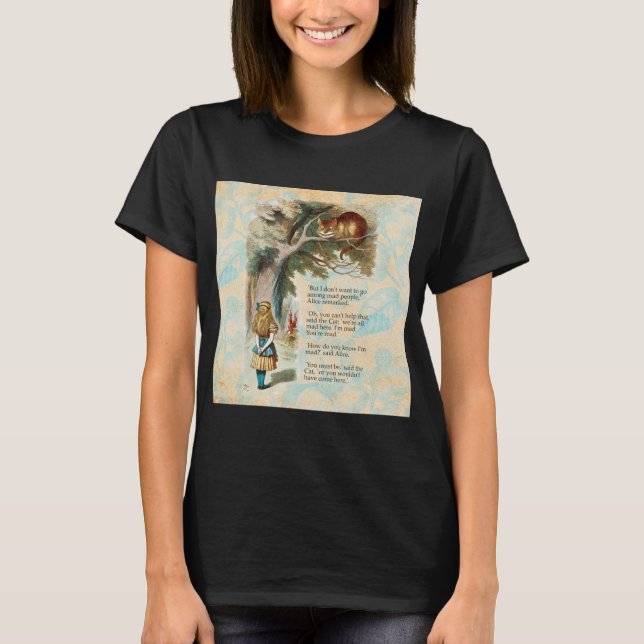 Alice im Wunderland Cheshire Cat Mad T-Shirt (Vorderseite)