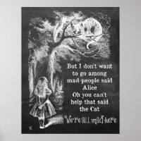 Alice im Wunderland; Cheshire Cat mit Alice