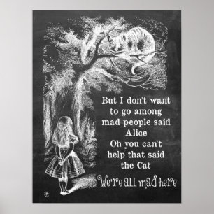Alice im Wunderland; Cheshire Cat mit Alice Poster