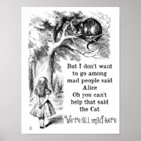 Alice im Wunderland; Cheshire Cat mit Alice