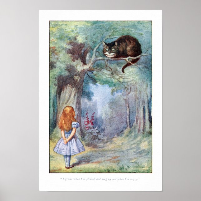 Alice im Wunderland Cheshire Cat Print Poster (Vorne)