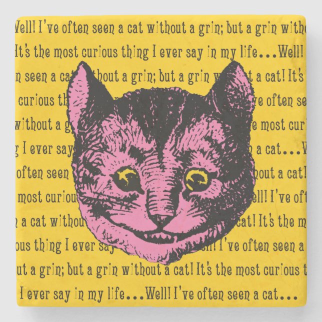 Alice im Wunderland Cheshire Cat Steinuntersetzer (Vorderseite)