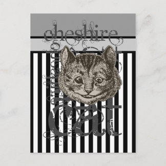 Alice im Wunderland Cheshire-Katze Grunge Postkarte