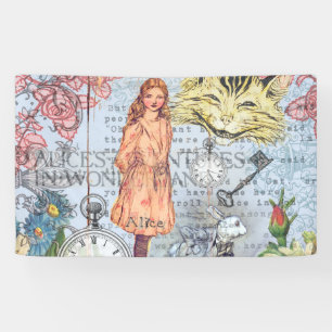 Alice im Wunderland Classic Cheshire Rabbit Alice Banner