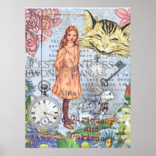 Alice im Wunderland Classic Cheshire Rabbit Alice Poster