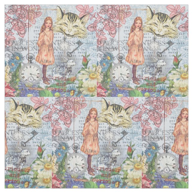 Alice im Wunderland Classic Cheshire Rabbit Alice Stoff (Muster)