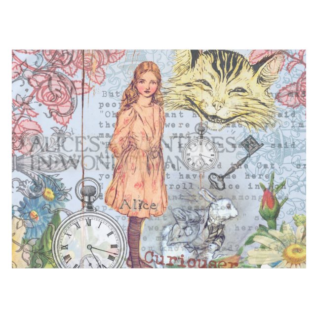 Alice im Wunderland Classic Cheshire Rabbit Alice Tischdecke (Vorderseite (Horizontal))