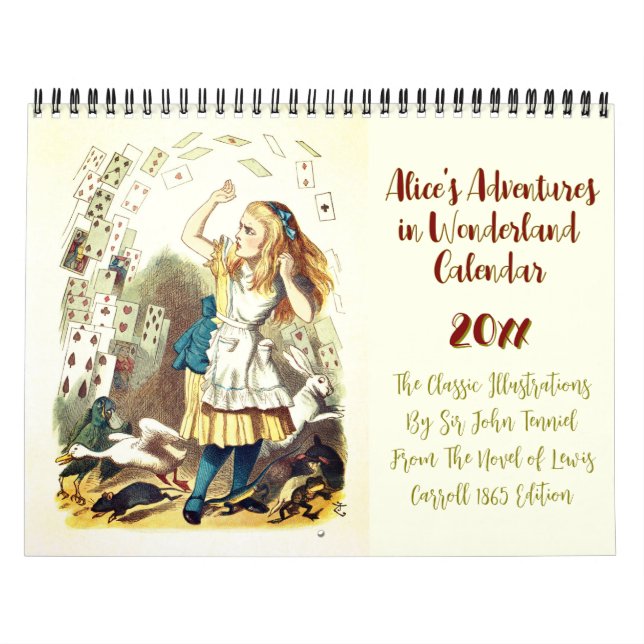 Alice im Wunderland Classic Illustration Vintag Kalender (Titelbild)