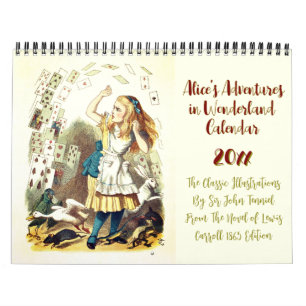Alice im Wunderland Classic Illustration Vintag Kalender