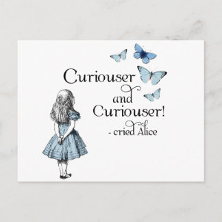 Alice im Wunderland Curiouser Butterfly Postkarte