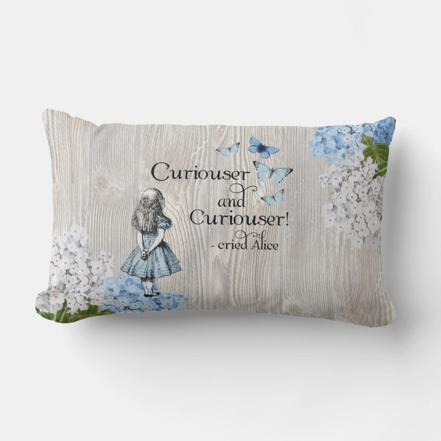 Alice im Wunderland Curiouser Floral Lumbar Pillow Lendenkissen (Vorderseite)