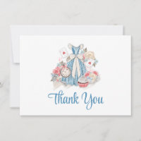 Alice im Wunderland Dankeschön Karte