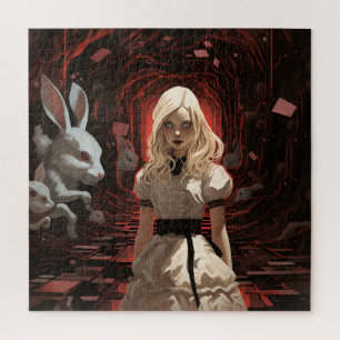 Alice im Wunderland Dark Surrealistisch Puzzle