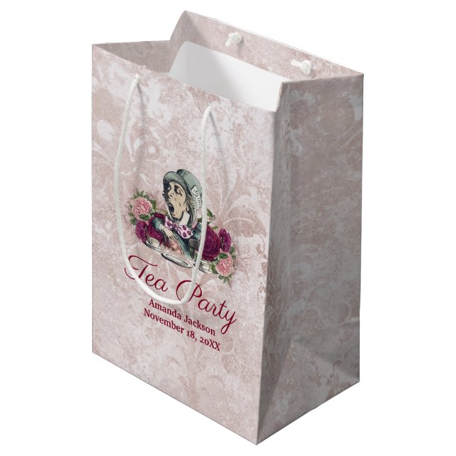 Alice im Wunderland Das Mad Hatter Tee Party Mittlere Geschenktüte (Vorderseite Schrägansicht)