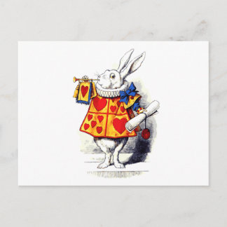 Alice im Wunderland das weiße Kaninchen durch Postkarte