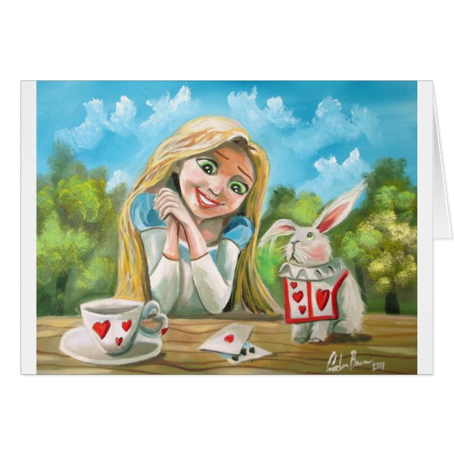 Alice im Wunderland das weiße Kaninchen Gordon (Vorderseite (Horizontal))