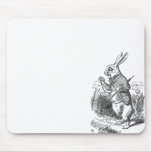 Alice im Wunderland das weiße Kaninchen Vintag Mousepad