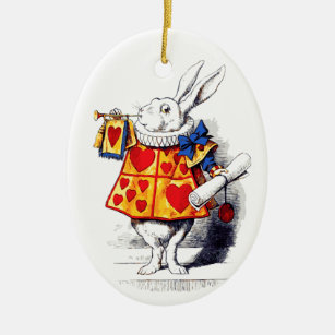 Alice im Wunderland Das weiße Kaninchen von Tennie Keramikornament