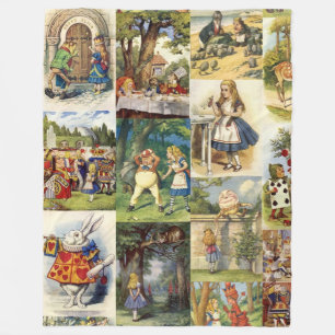 Alice im Wunderland-Decke Fleecedecke