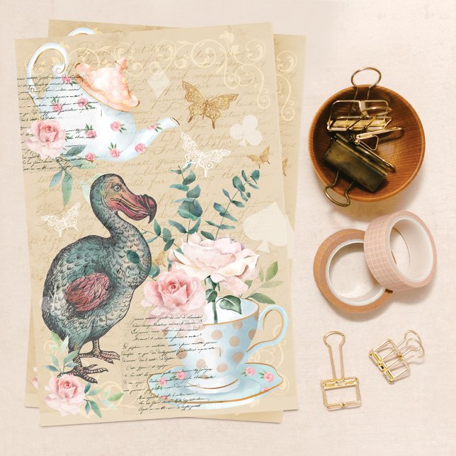 Alice im Wunderland Decoupage Dodo Bird Seidenpapier (Von Creator hochgeladen)