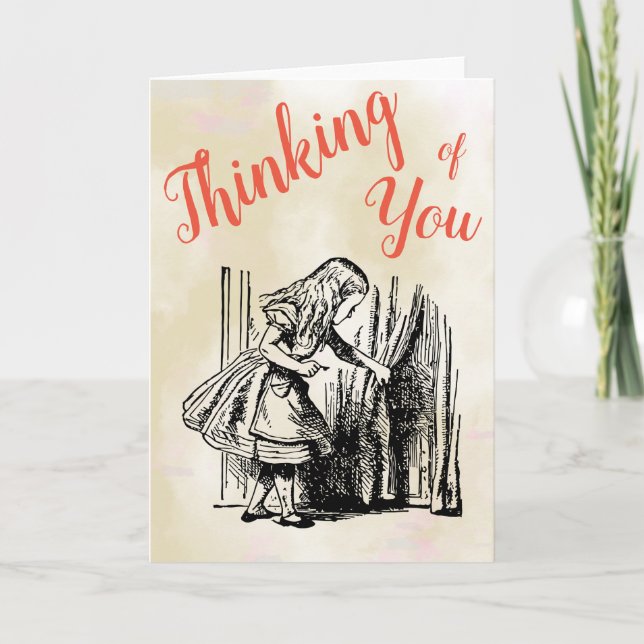 Alice im Wunderland Denken Sie an Ihre Tür Karte (Vorderseite)