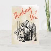 Alice im Wunderland Denken Sie an Ihre Tür