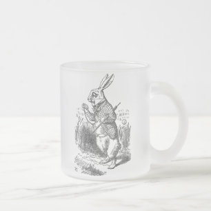 Alice im Wunderland der weiße Hase vintage Mattglastasse