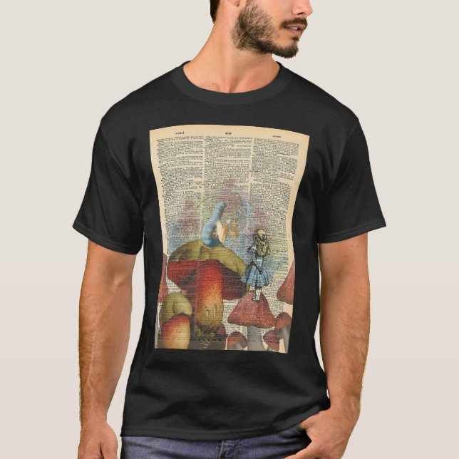 Alice im Wunderland - Die Hookah-Rauchkaterpille T-Shirt (Vorderseite)