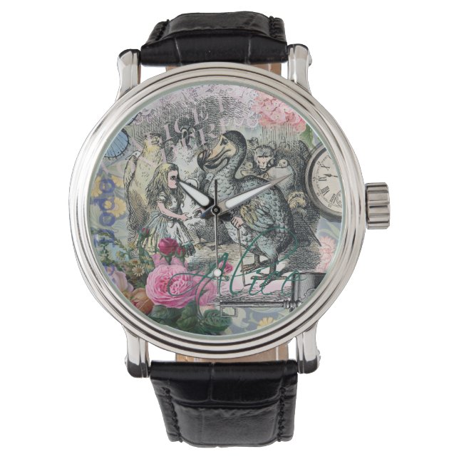 Alice im Wunderland Dodo Klassische Kunstwerke Armbanduhr (Vorderseite)