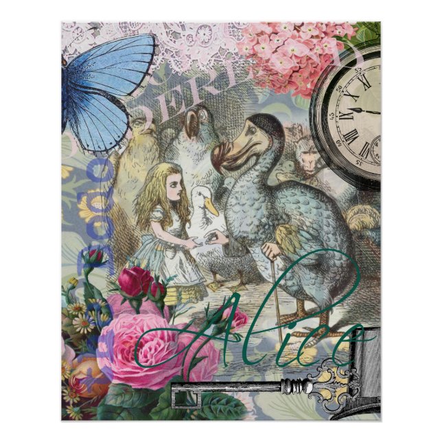 Alice im Wunderland Dodo Klassische Kunstwerke Poster (Vorderseite)