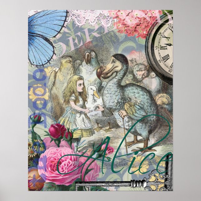 Alice im Wunderland Dodo Klassische Kunstwerke Poster (Vorne)