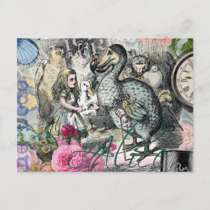 Alice im Wunderland Dodo Klassische Kunstwerke Postkarte