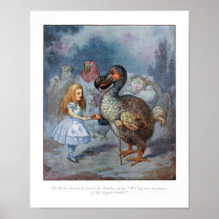 Alice im Wunderland Dodo Tenniel Print Poster