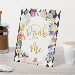 Alice im Wunderland Drink Me Table Sign Sockelschild